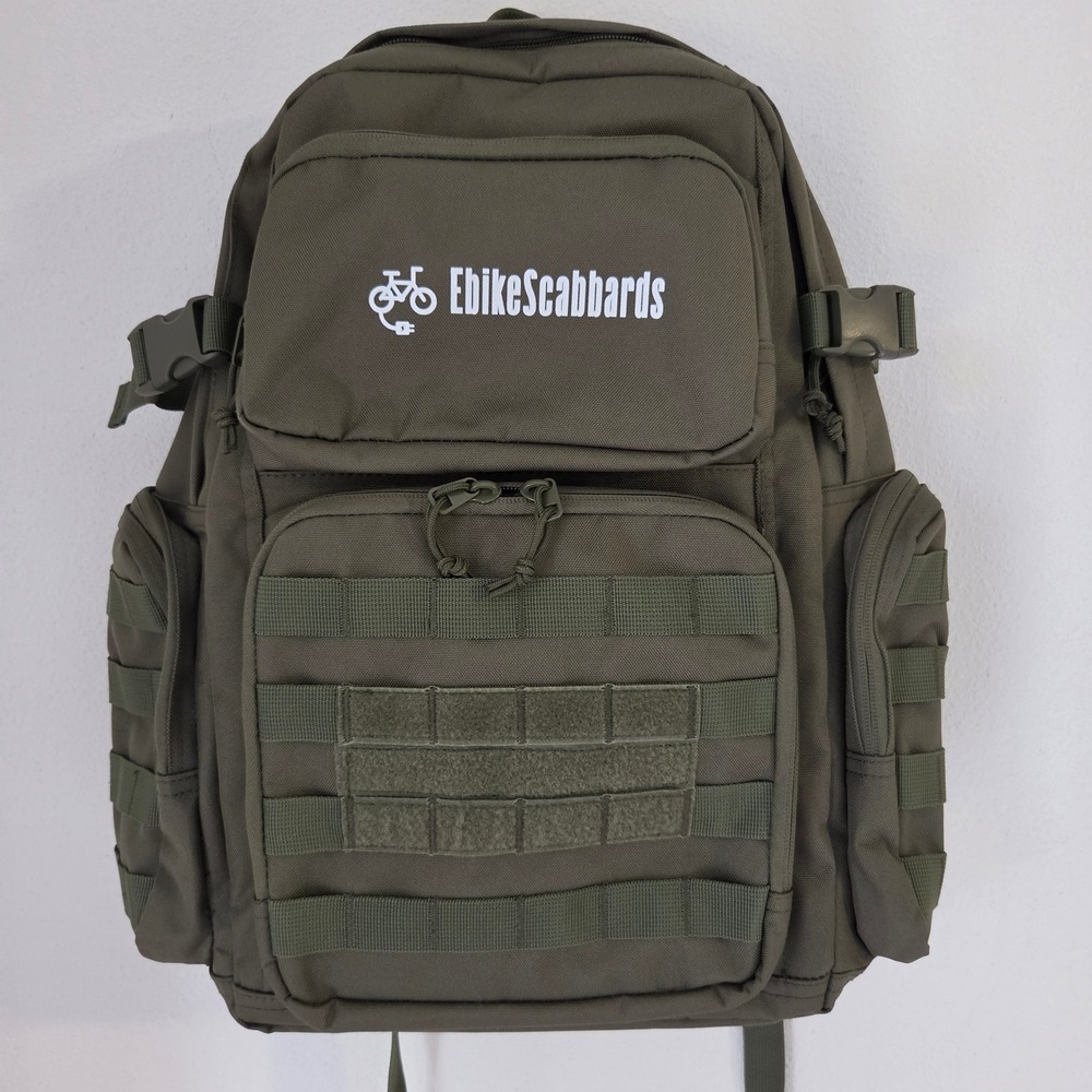 CornerStone Tactical Backpack Olive Green MOLLE EbikeScabbards Padded Laptop Bag